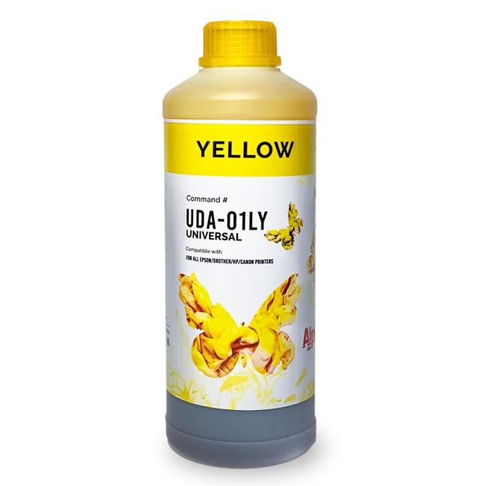 LITRO DE TINTA UNIVERSAL COMPATIBLE HEP/CN/EP/BRO BASE AGUA ALPHAINK AMARILLO