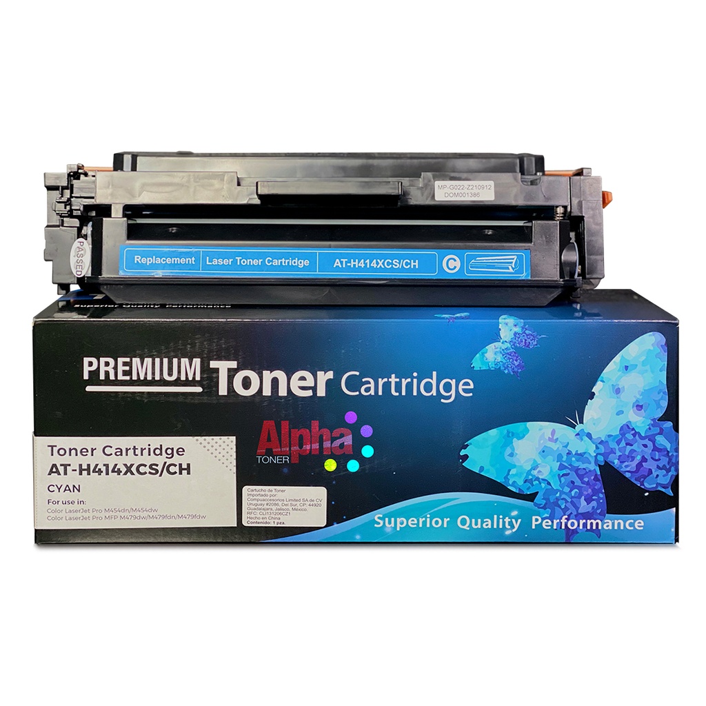 TONER COMPATIBLE HEP 414X (W2021X) CYAN SIN CHIP