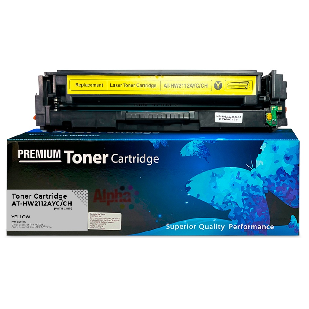 TONER COMPATIBLE HEP W2112A AMARILLO CON CHIP