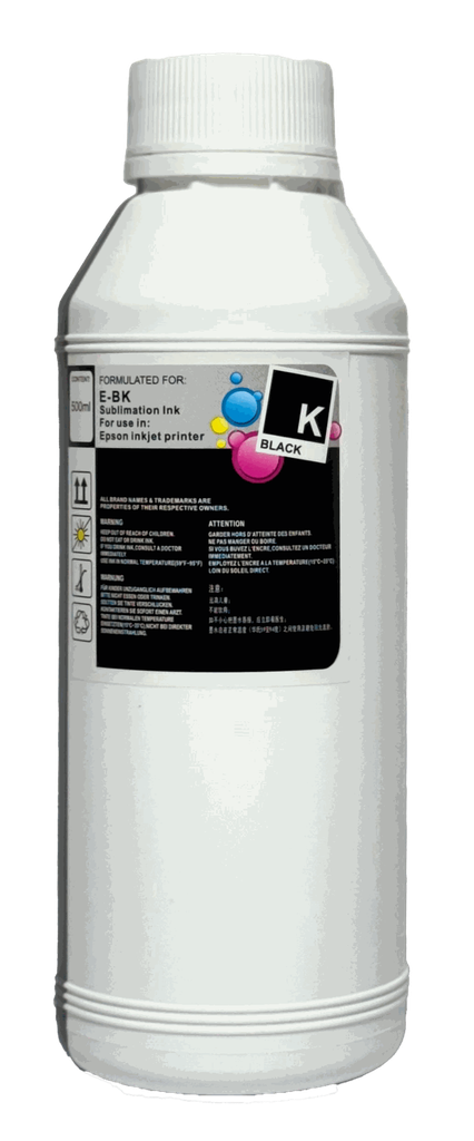 500 ML DE TINTA SUBLIMACION ALPHAINK NEGRO