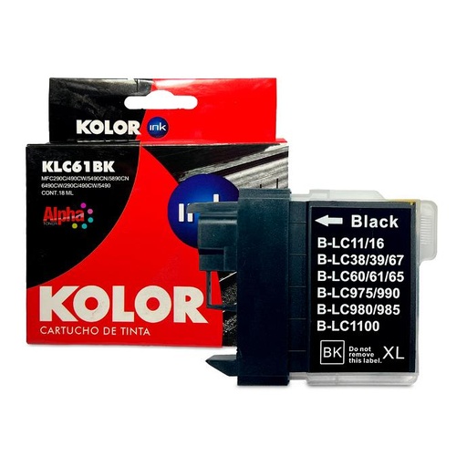 [AT-INKBLC61BK] CARTUCHO DE TINTA COMPATIBLE BRO LC-61 NEGRO