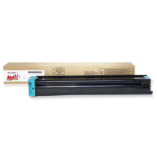 [AT-SHMX36C] TONER COMPATIBLE SHP MX-2610N / MX-2640N / MX-3110N / MX-3640N MX-36 CYAN