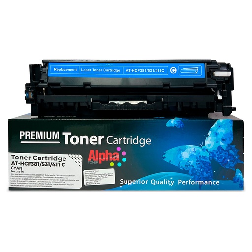 [AT-HCF381/531/411C] TONER COMPATIBLE HEP CF381A/531A/411A CYAN